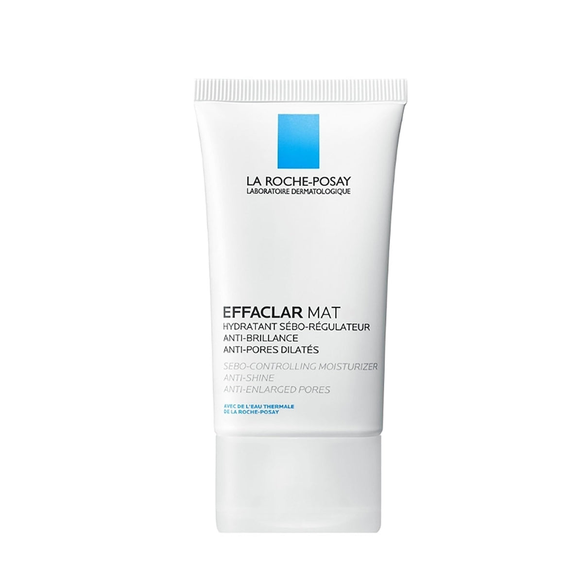 La Roche-Posay Effaclar Mat bottle closeup highlights oil-control for a matte finish.
