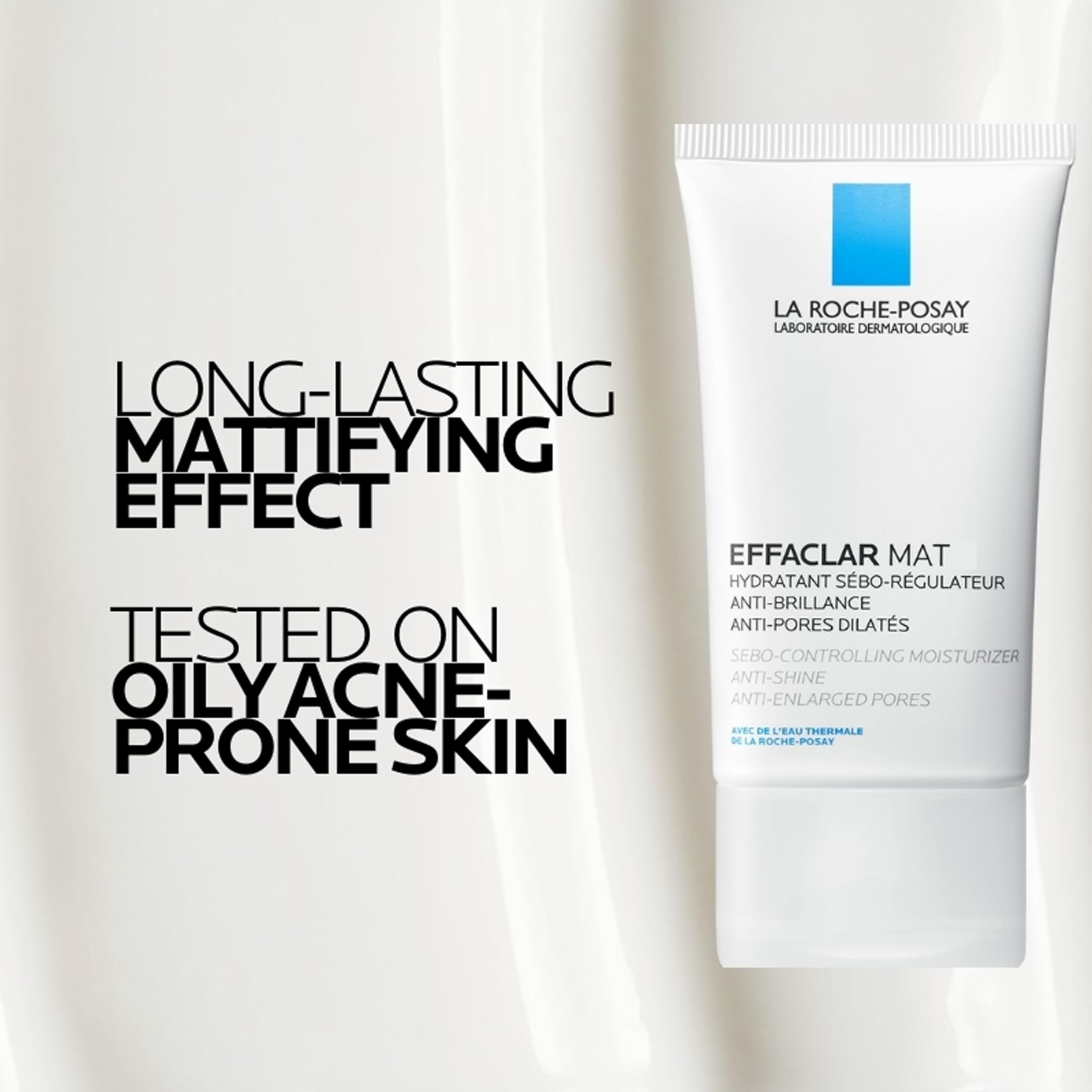 Effaclar Mat dermatologist-tested seal image communicates trusted formulation.