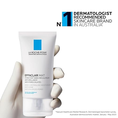 Effaclar Mat oil absorption closeup emphasizes moisturizer's lightweight feel.