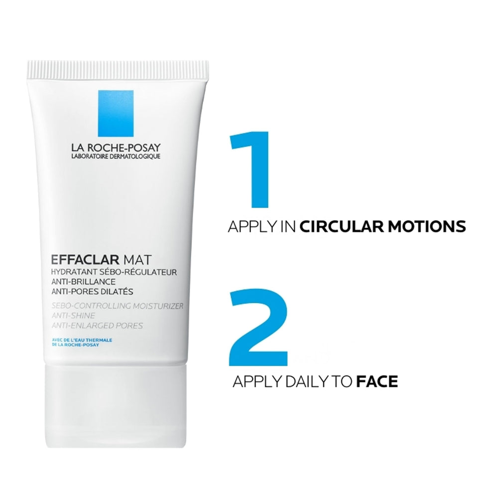 La Roche-Posay Effaclar Mat skin appearance after use suggests smoother, balanced texture.