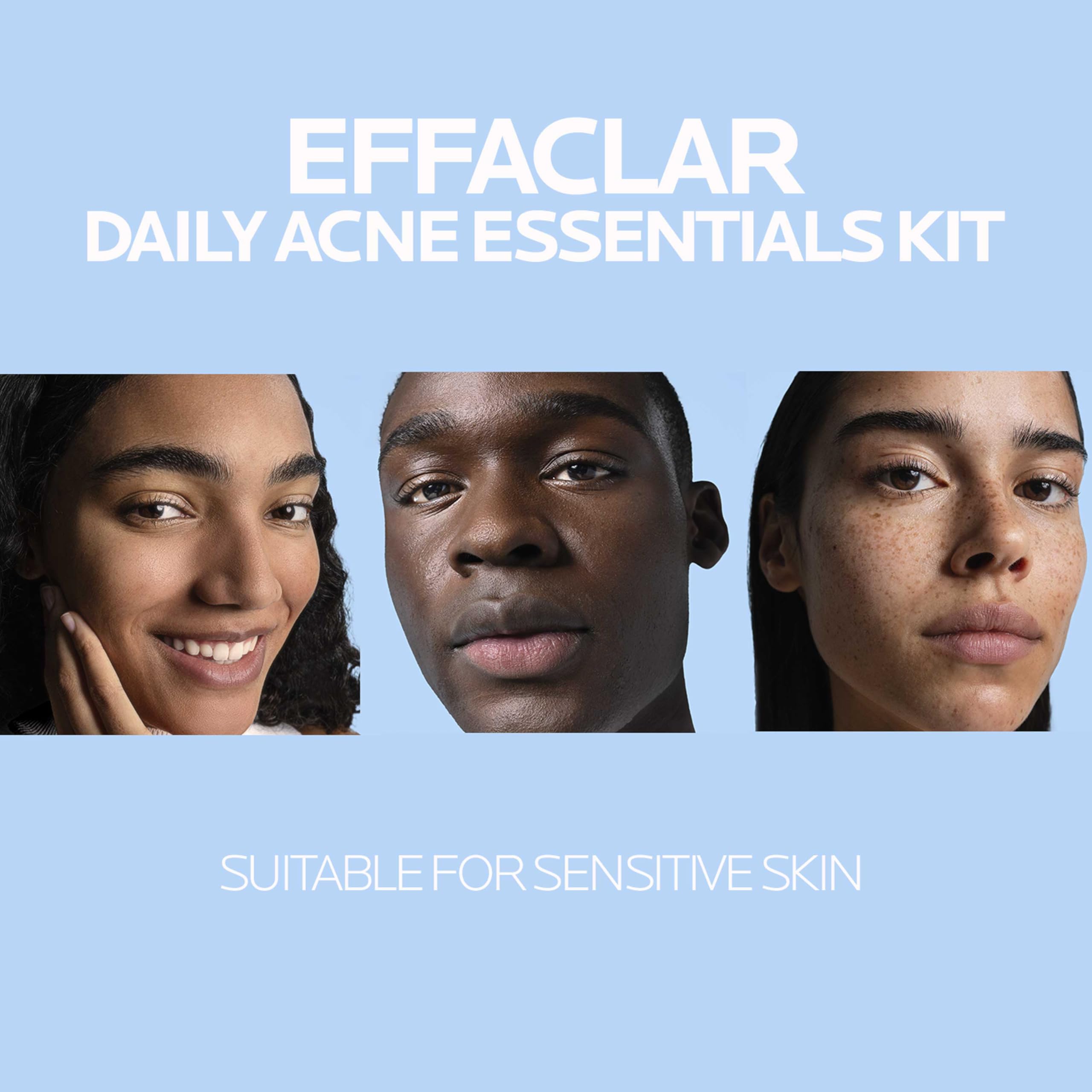 La Roche-Posay Effaclar packaging box highlighting the 3-step system