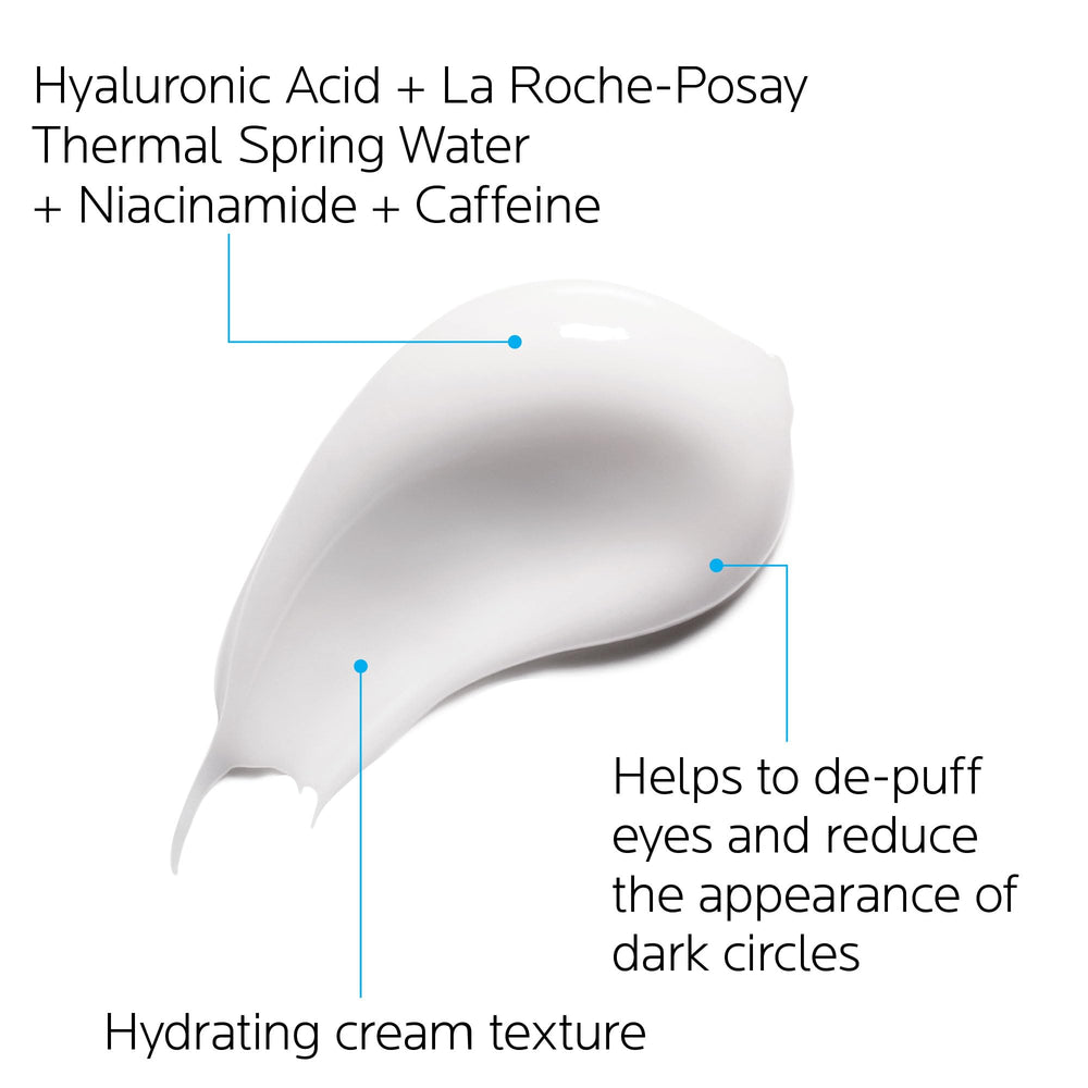 La Roche-Posay Hydraphase Eyes cooling gel texture ready to refresh.