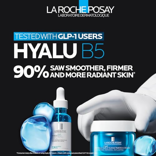 La Roche-Posay Hyalu B5 anti-aging focus vial on soft skin