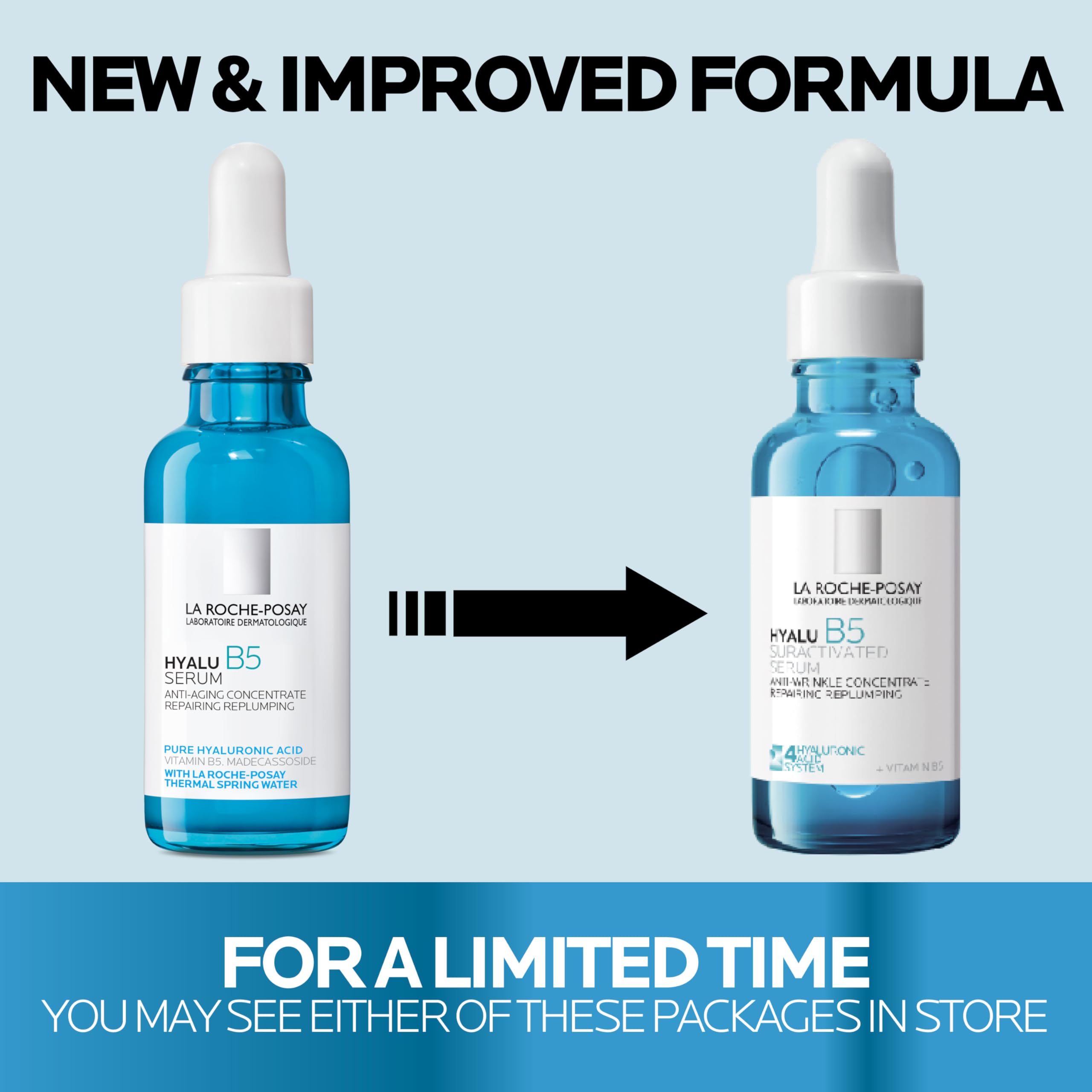 La Roche-Posay Hyalu B5 product beside water droplets evokes refreshing hydration