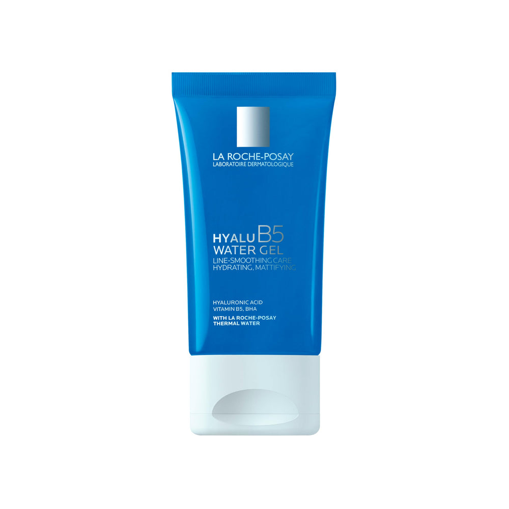 La Roche-Posay Hyalu B5 Water Gel bottle pour enables easy, mess-free morning hydration.