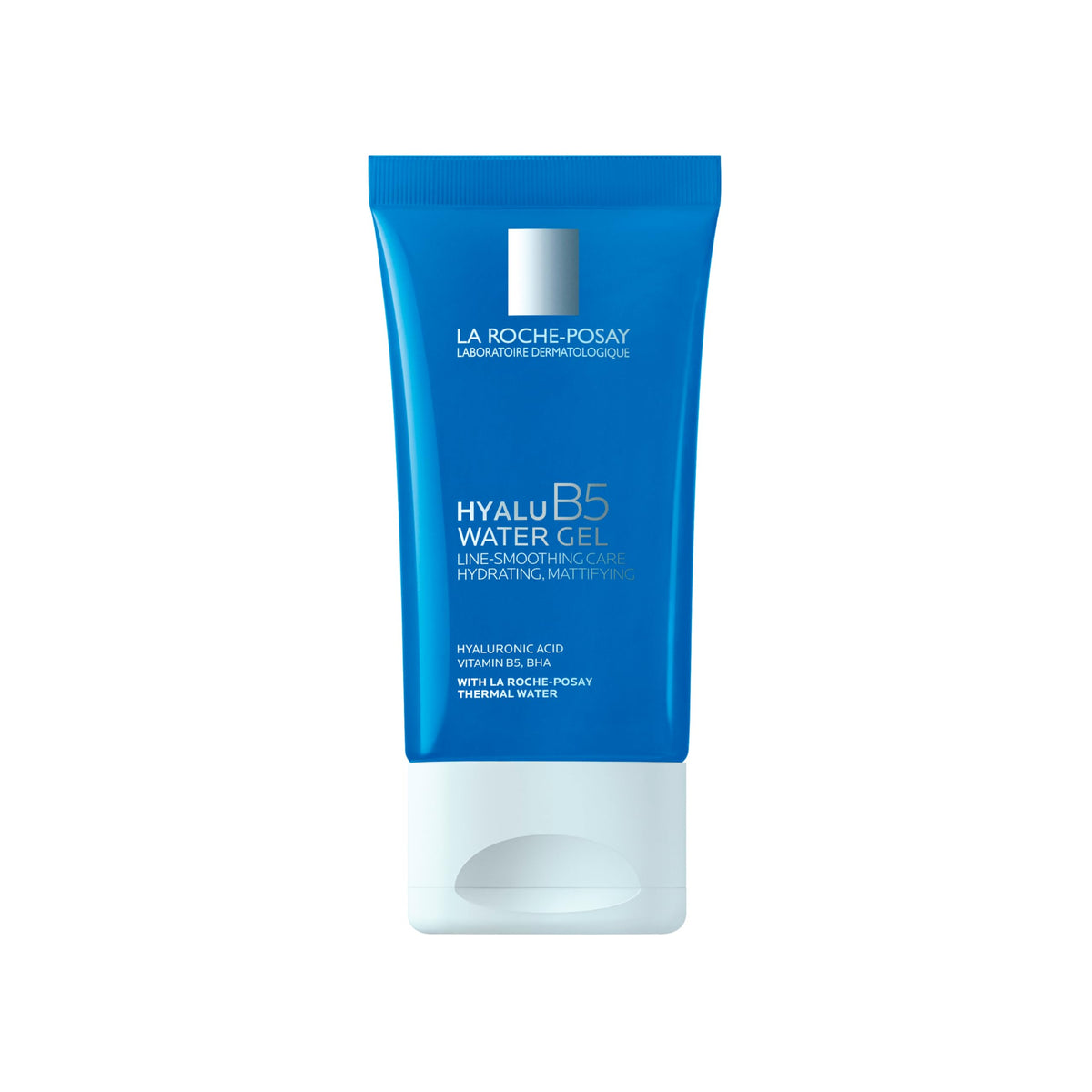 La Roche-Posay Hyalu B5 Water Gel bottle pour enables easy, mess-free morning hydration.