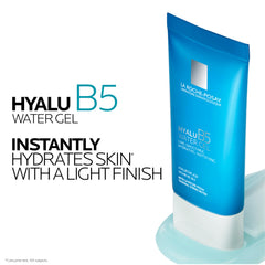 La Roche-Posay Hyalu B5 Water Gel on skin highlights smooth, hydrated, shine-free complexion.