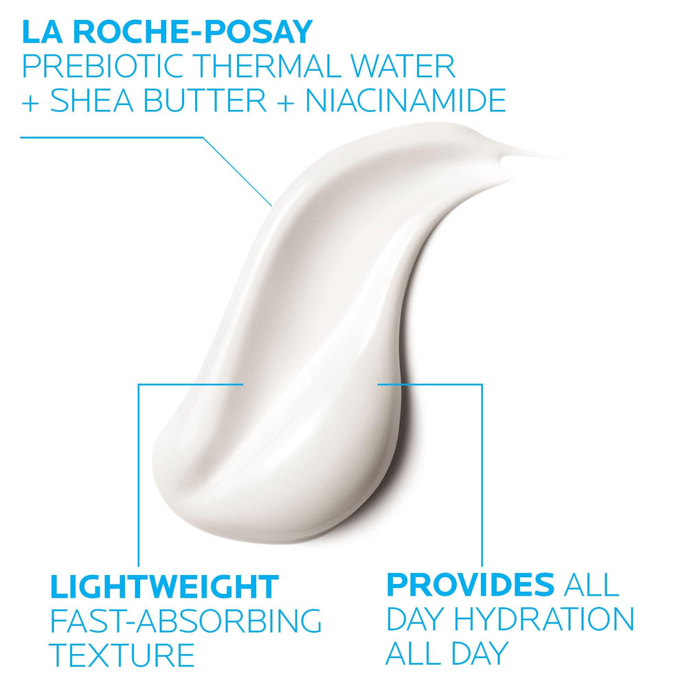 Textura ligera de Lipikar con rápida absorción sin grasa.