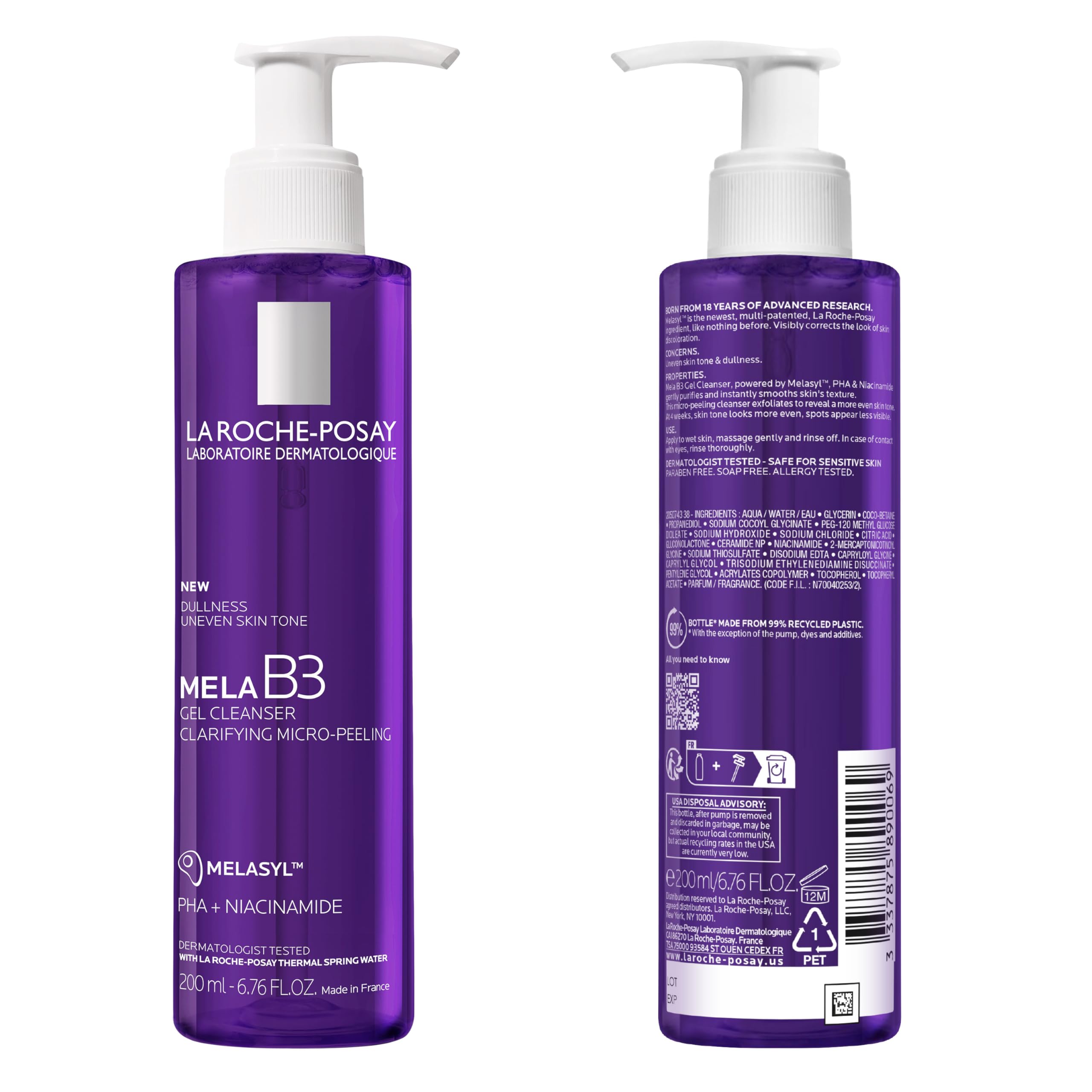 La Roche-Posay Mela B3 Gel Cleanser for daily use in routine.