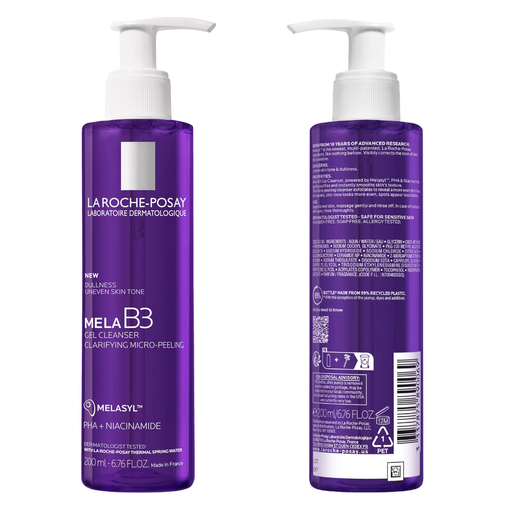 La Roche-Posay Mela B3 Gel Cleanser for daily use in routine.