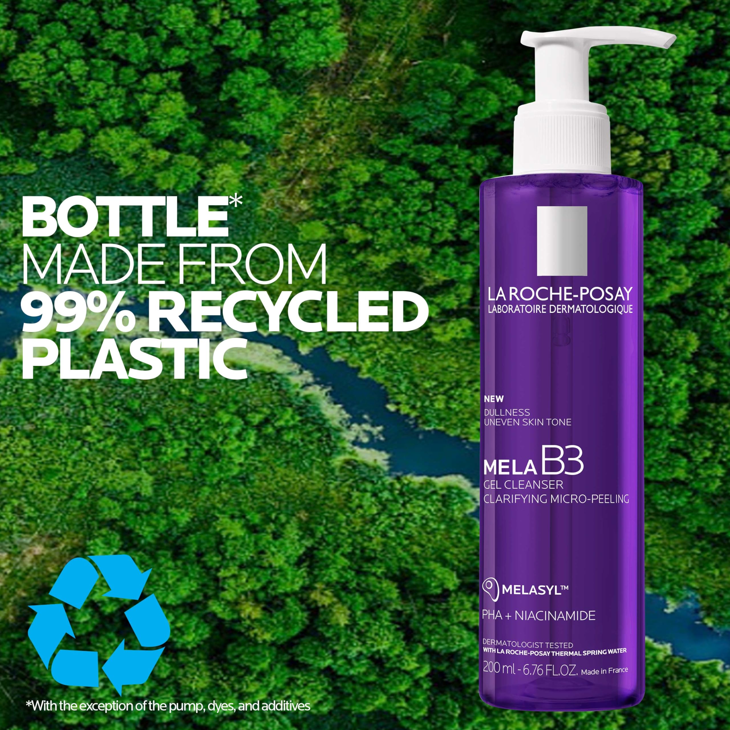 La Roche-Posay Mela B3 Gel Cleanser supports even skin tone.
