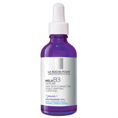La Roche-Posay Mela B3 Serum bottle with pump for easy, targeted dark spots care.