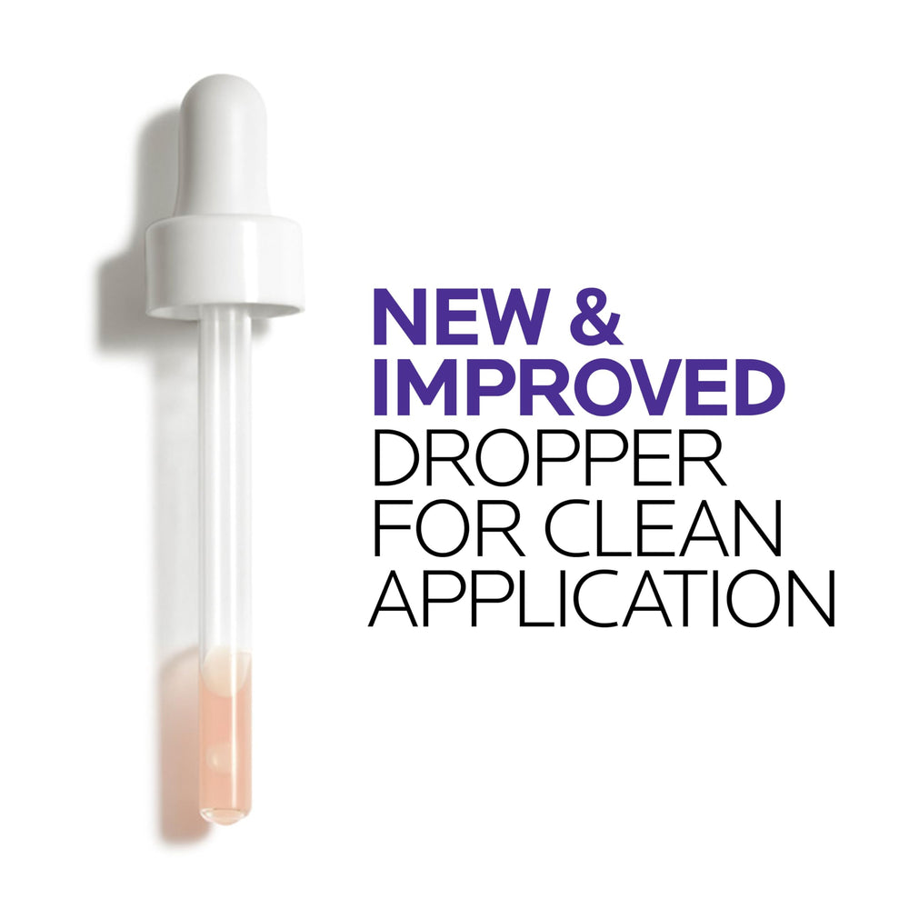 Serum shown on premium glass surface suggesting luxury skincare.