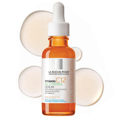 La Roche-Posay Pure 12% Vitamin C Serum bottle with pump for easy daily application and glow.