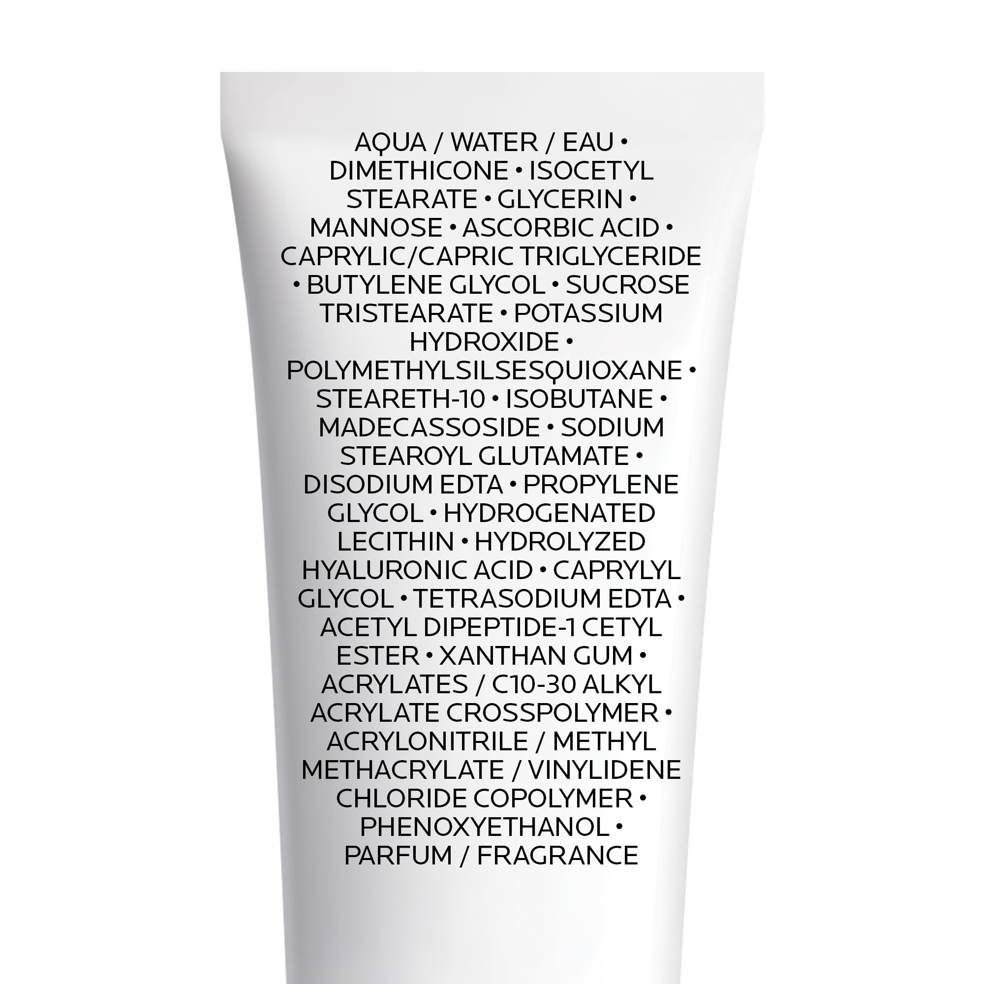 Cream swirl demonstrates creamy texture and hydration on skin.