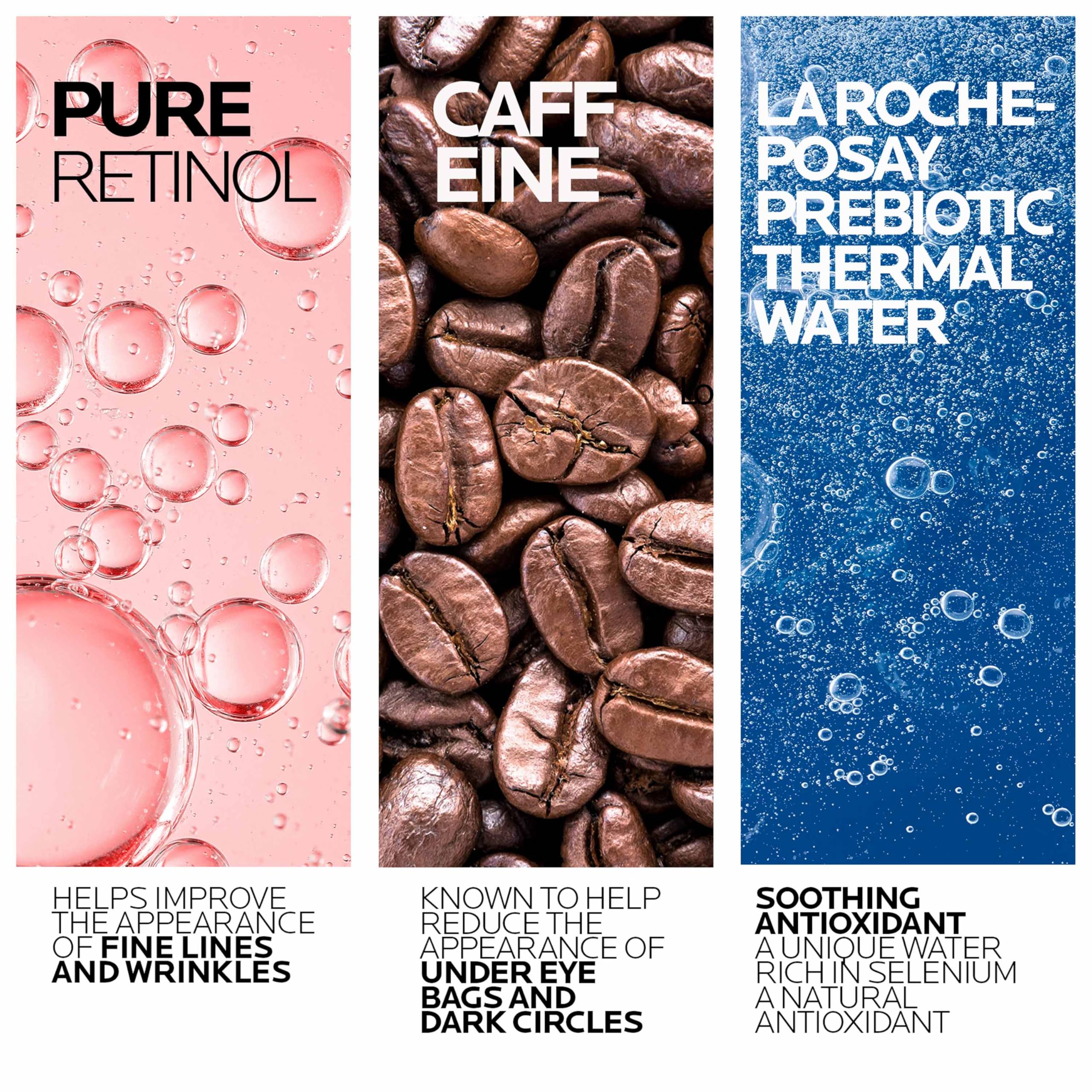 Applying Redermic R Eyes delivers a refreshing lifting feel around the eye area.