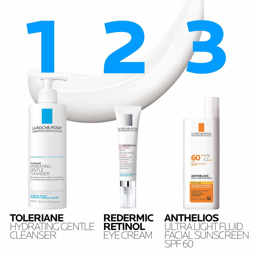Pure Retinol ingredient supports surface cell turnover in the eye area.