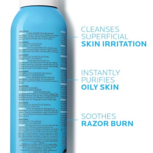 La Roche-Posay Serozinc aplicación diaria para piel sensible, refresca y suaviza