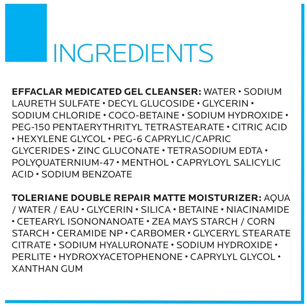 La Roche-Posay set box featuring full-size moisturizer and mini cleanser.