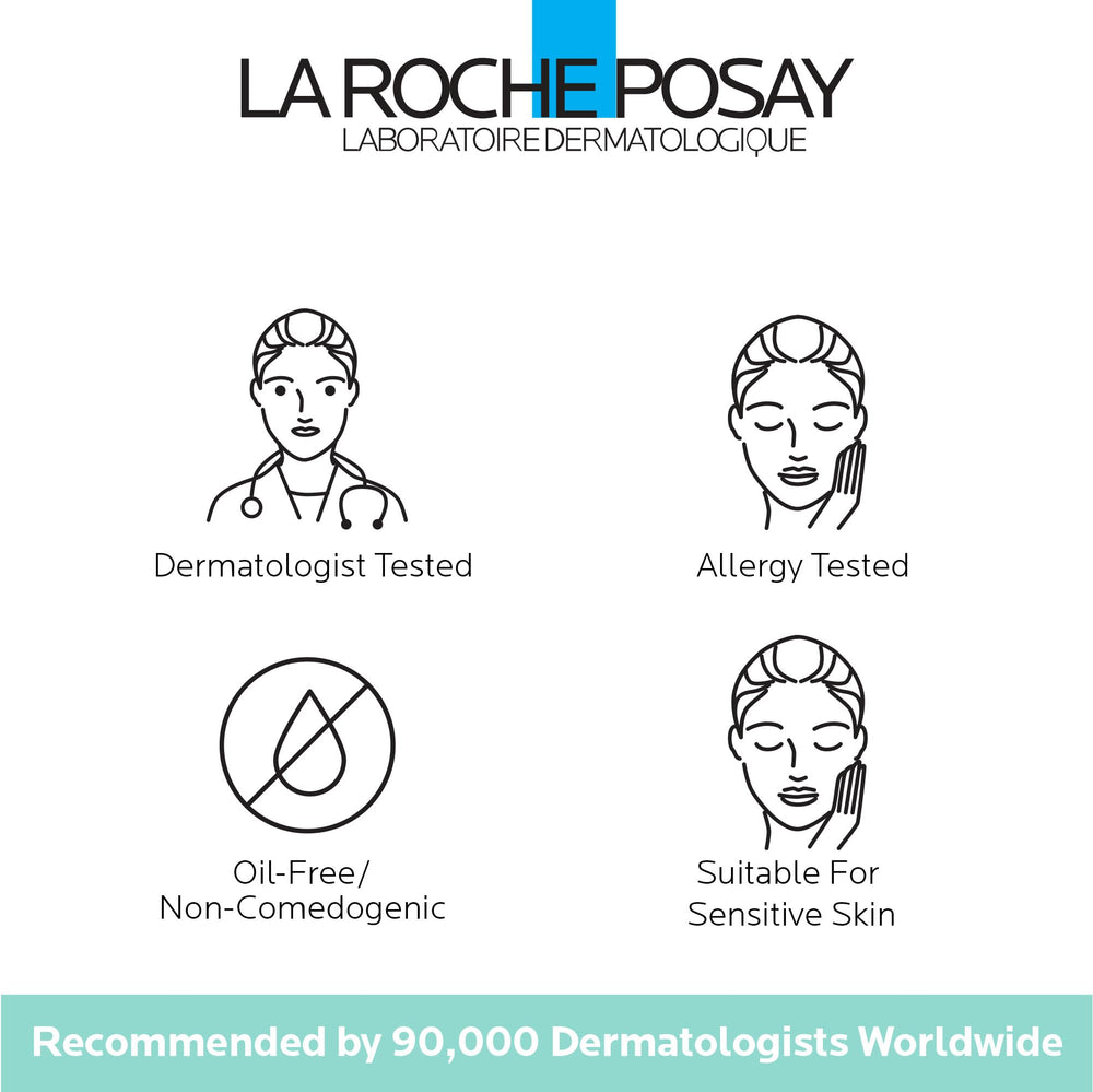 La Roche-Posay Thermal Spring Water bottle emphasizing soothing ingredients.