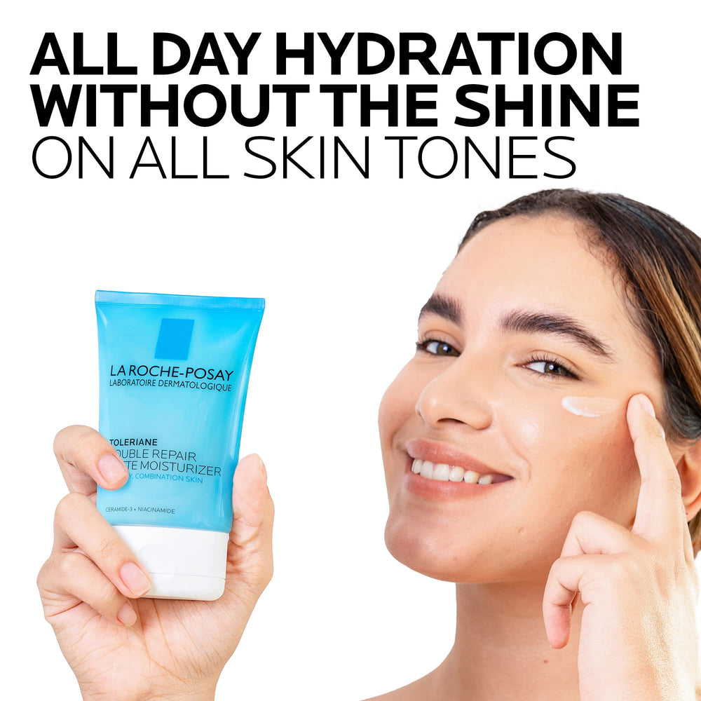 La Roche-Posay Toleriane Double Repair Matte with perlite and silica for matte look