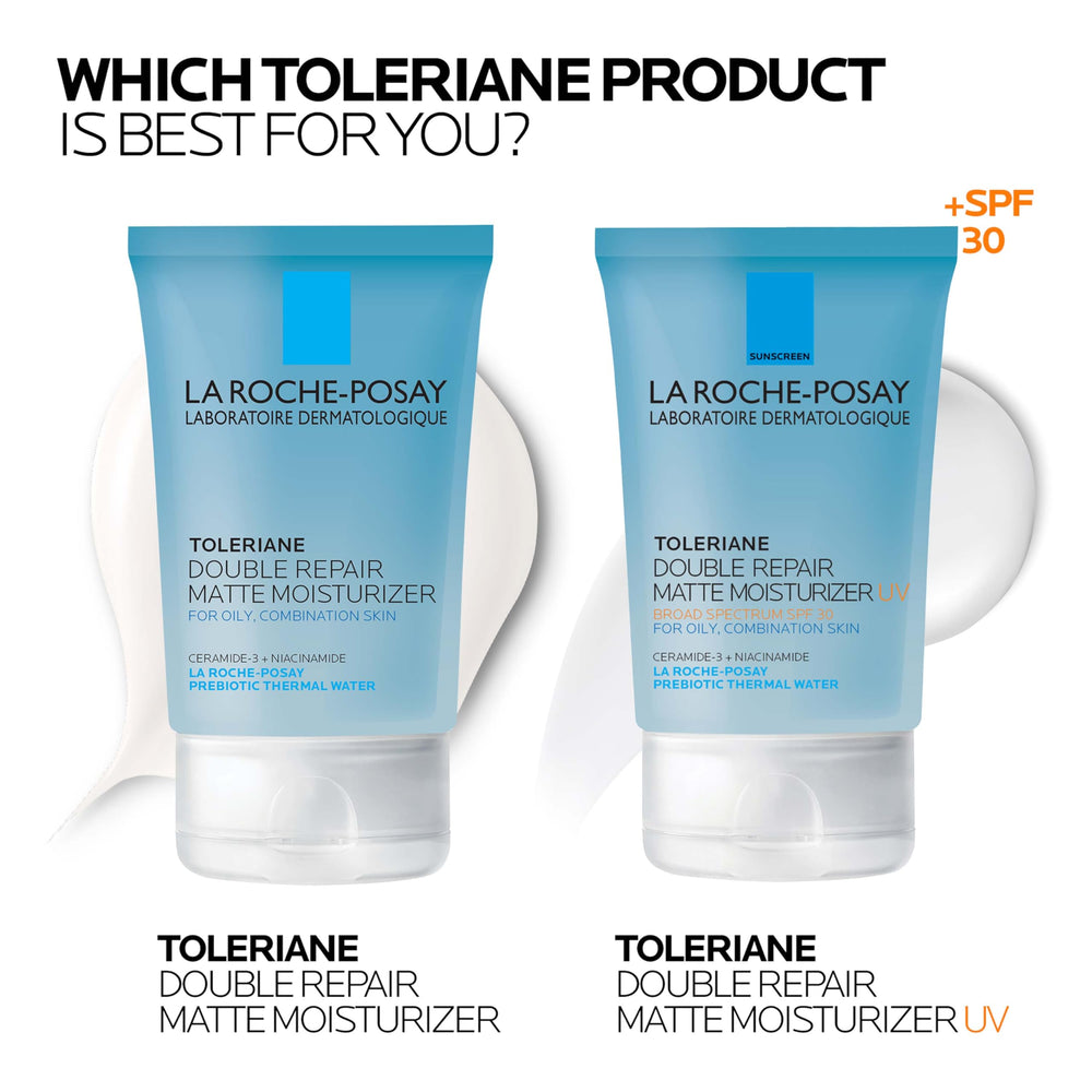 La Roche-Posay Toleriane Double Repair Matte SPF 30 fragrance-free formula for sensitive skin.