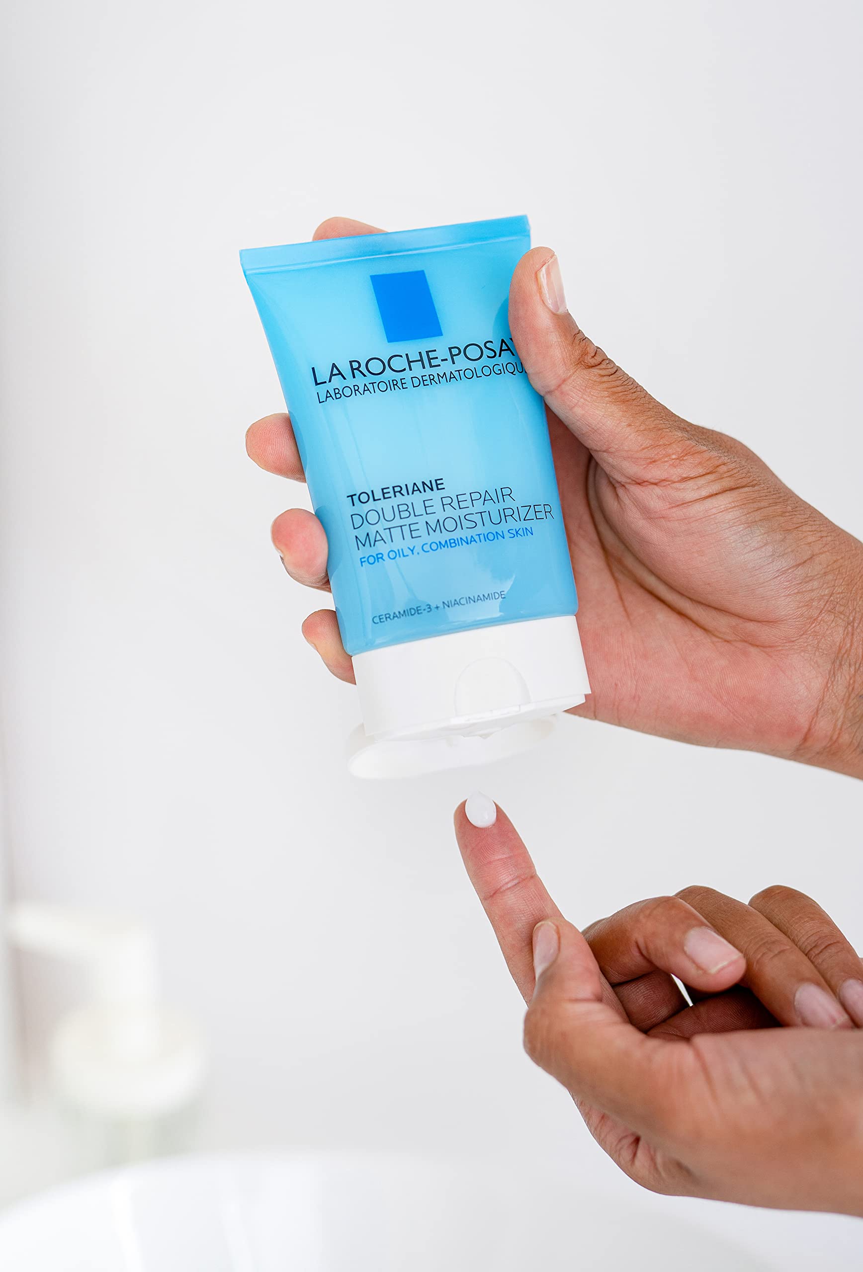 La Roche-Posay Toleriane Double Repair Matte applied before makeup