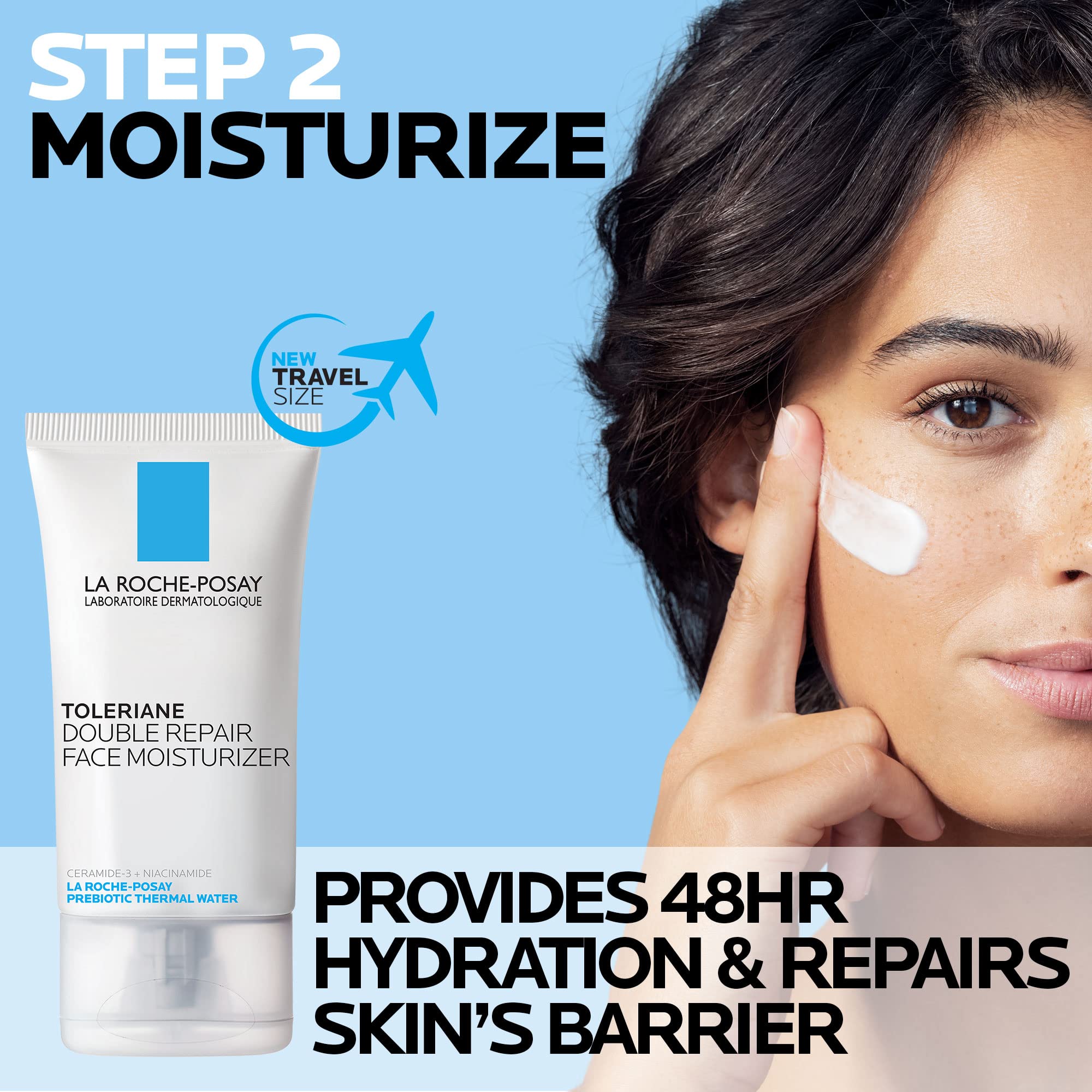 Close-up of Toleriane Hydrating Gentle Cleanser texture for gentle cleansing.