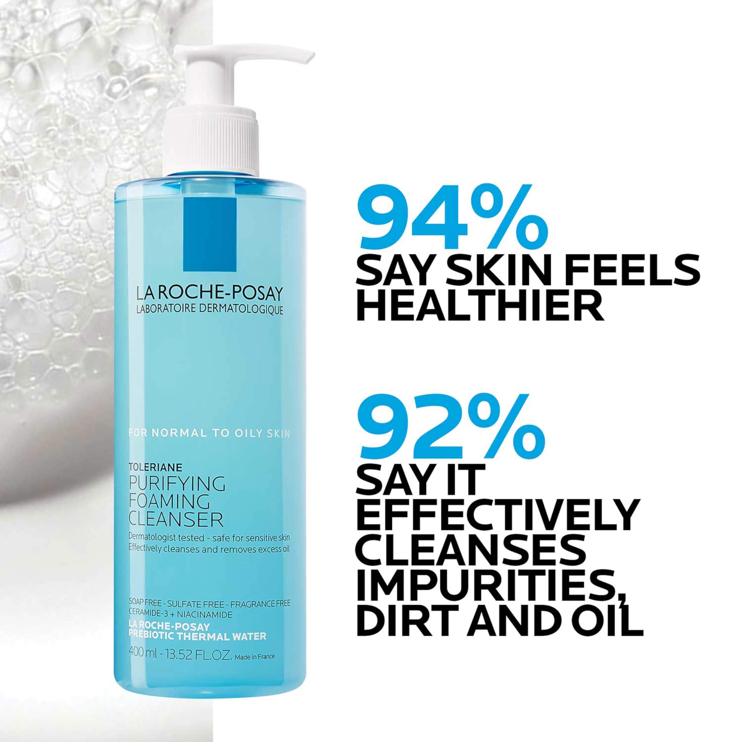 La Roche-Posay Toleriane ingredientes clave niacinamida y ceramidas.