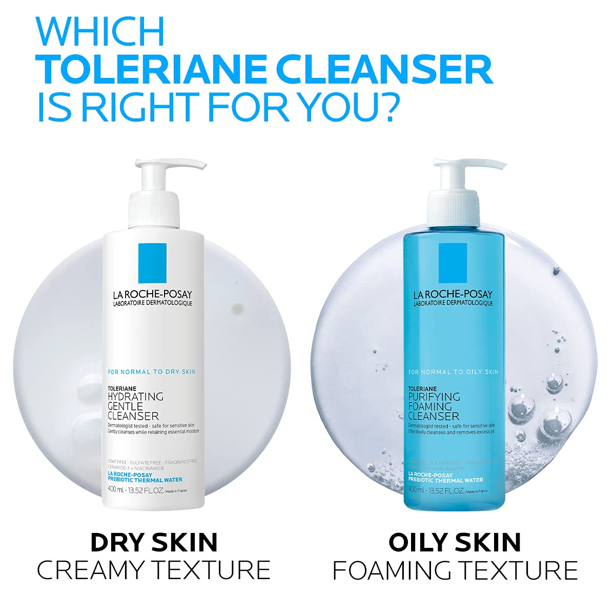 La Roche-Posay Toleriane probada dermatológicamente y libre de alérgenos.