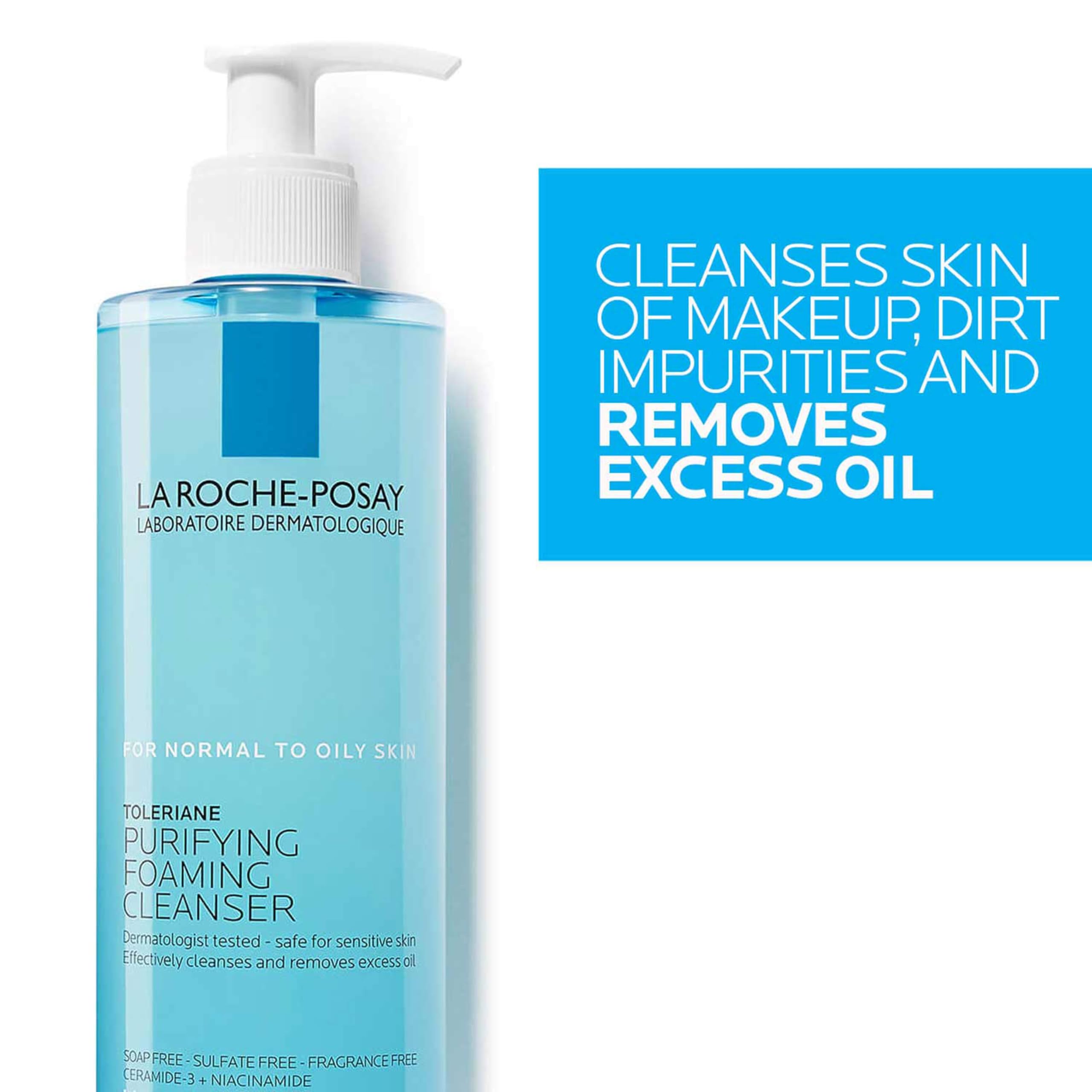 La Roche-Posay Toleriane fórmula sin fragancia cuida piel sensible.