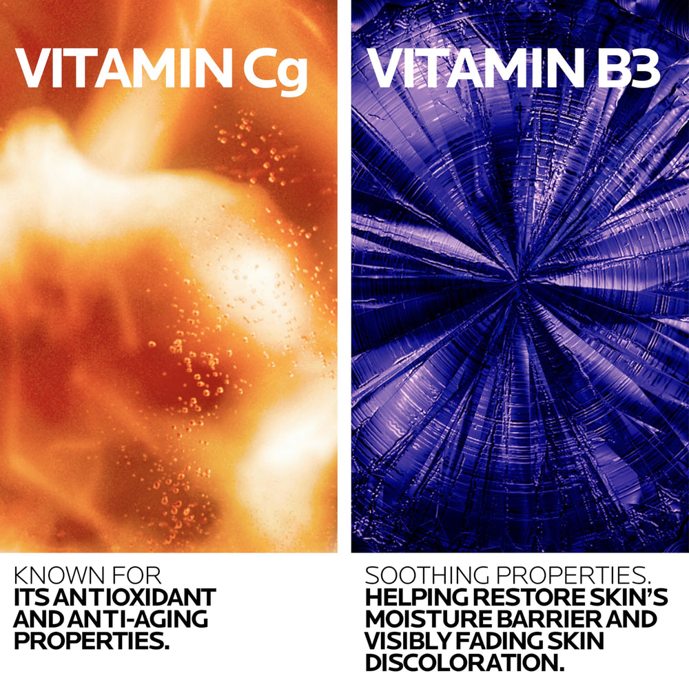 La Roche-Posay Vitamin C Brightening Face Wash foam lather — cleanses dirt and makeup gently.