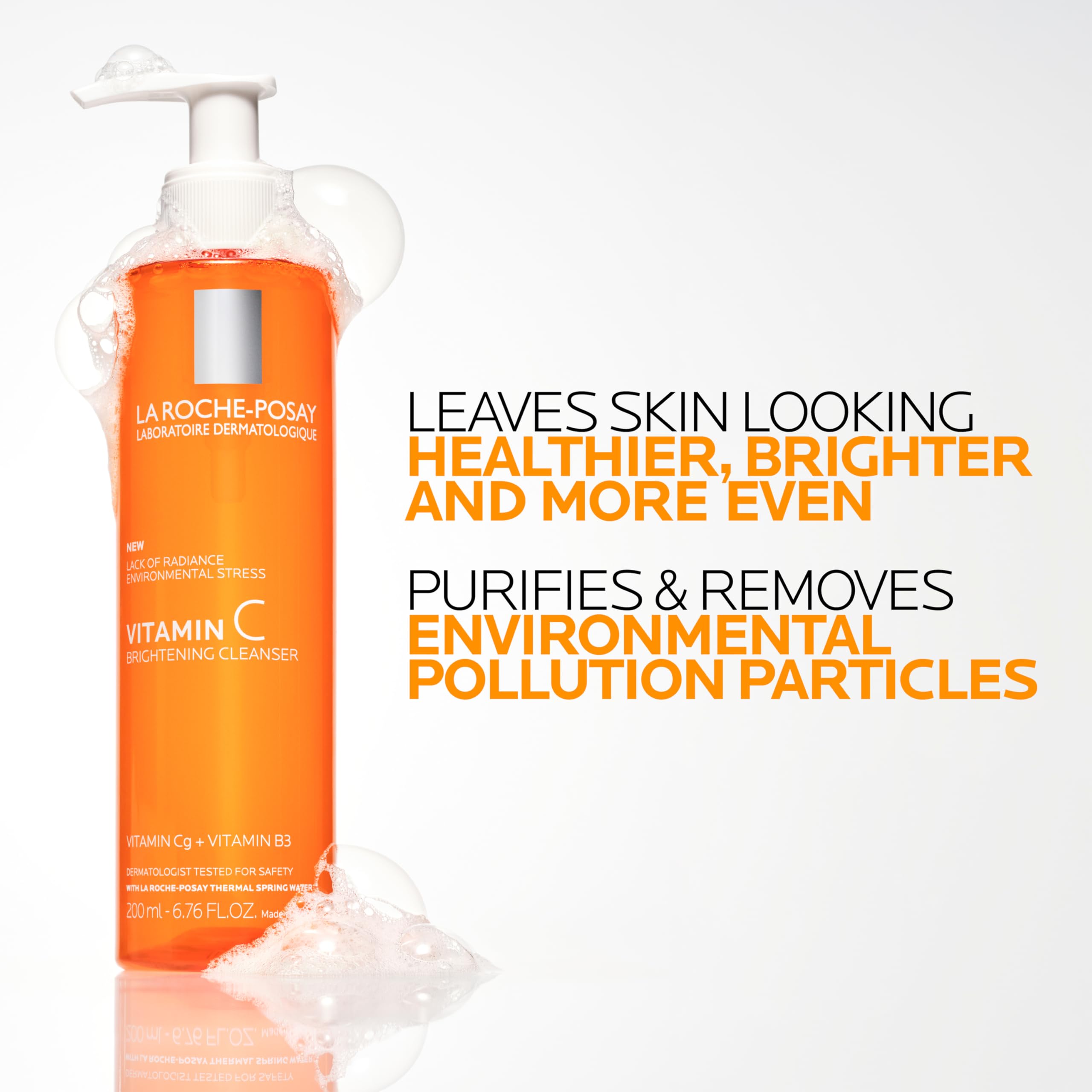 La Roche-Posay Vitamin C Brightening Face Wash ingredients Vitamin Cg — brightening formula detail.