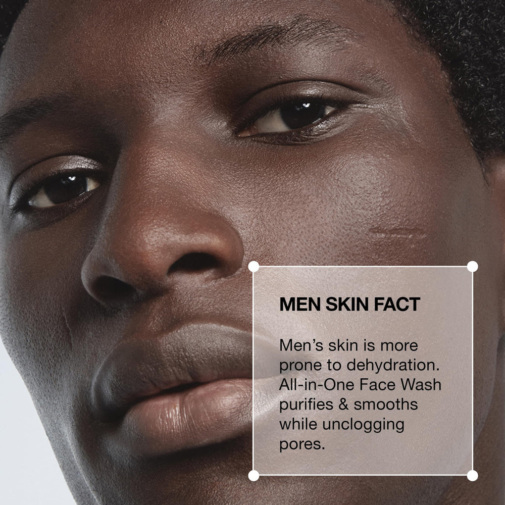 Lab Series all-in-one face wash packaging and design detail