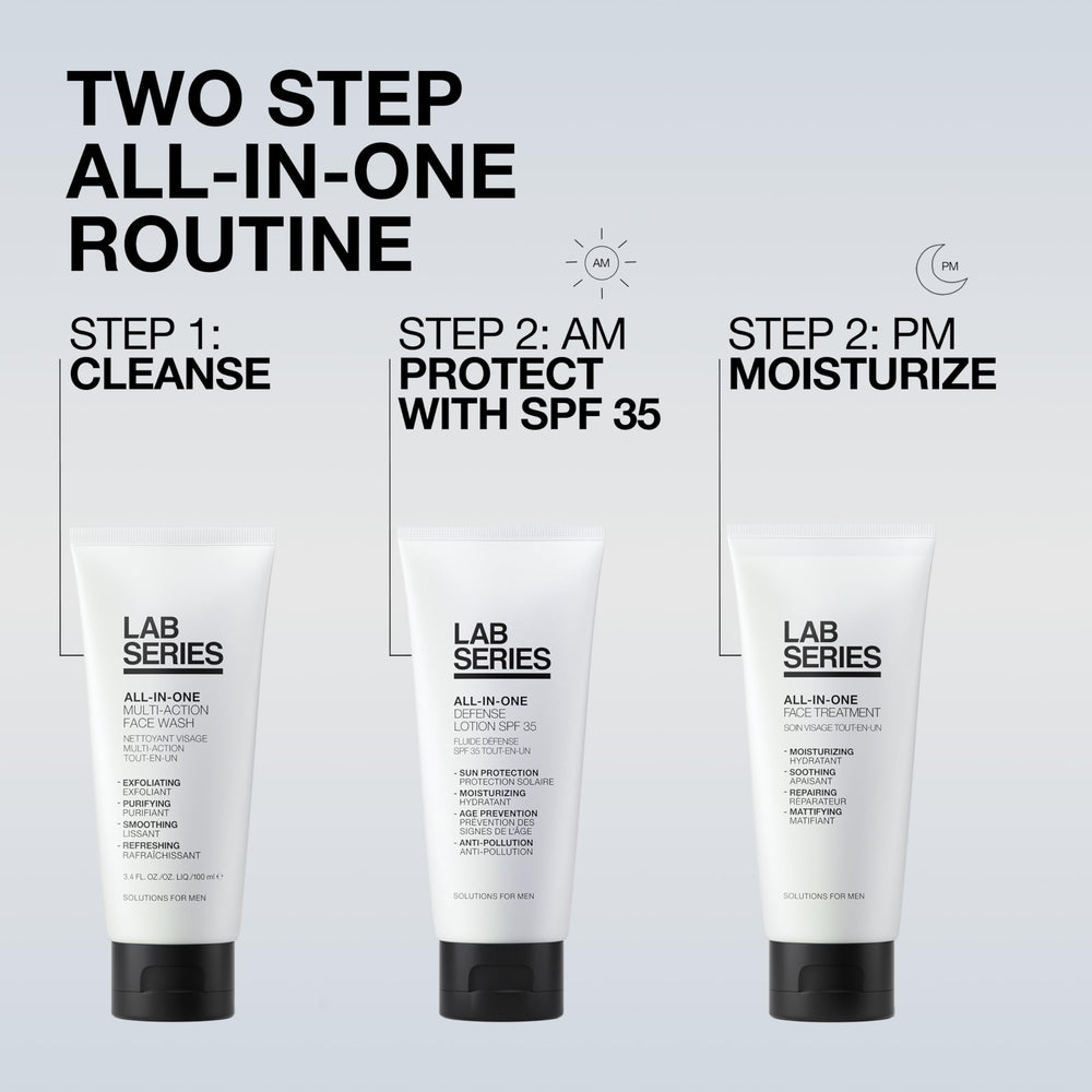 Lab Series all-in-one face wash for pre-shave use softening facial hair