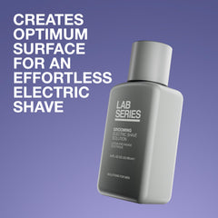 Cooling formula applied to the face for refreshed, comfortable skin during shaving.