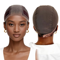 Labhairs wig cap with grip band close-up shows secure lace-front wig foundation.