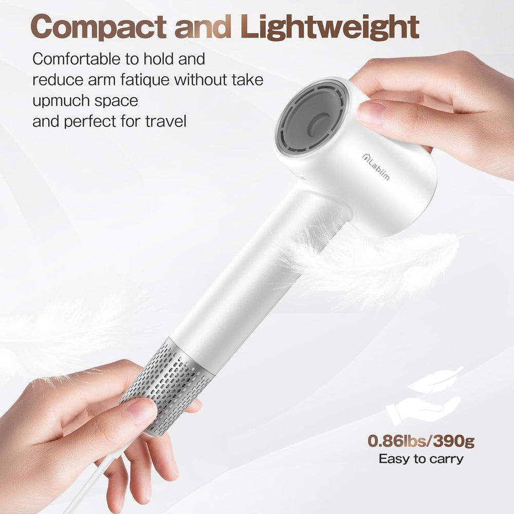 Labiim 360-degree rotating nozzle for versatile styling.