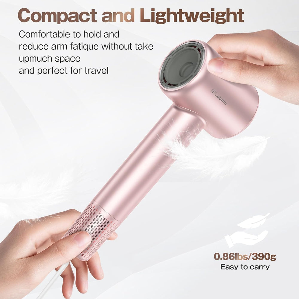 Labiim hair dryer with 360-degree magnetic nozzle ready for styling.