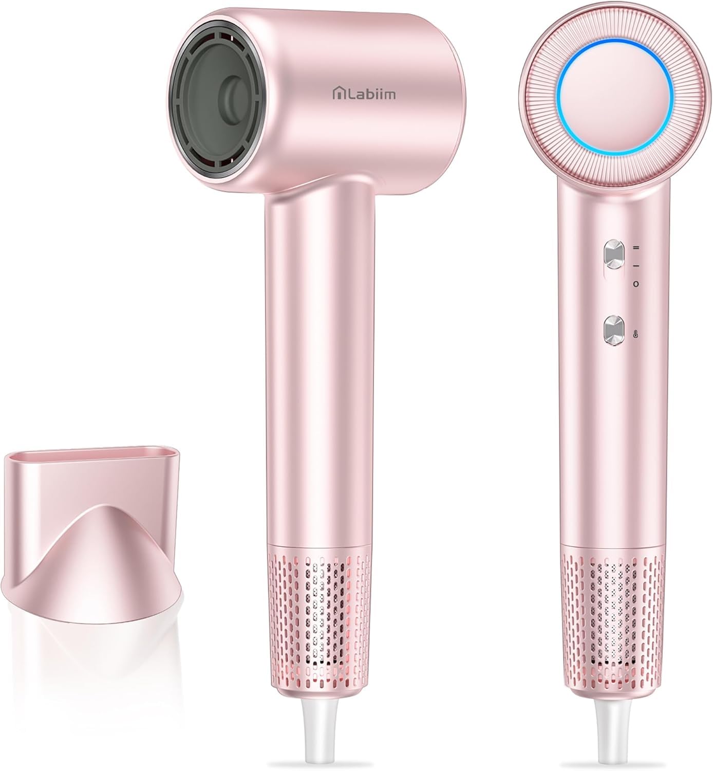 Labiim hair dryer with high-speed motor and nozzle for quick styling sessions.