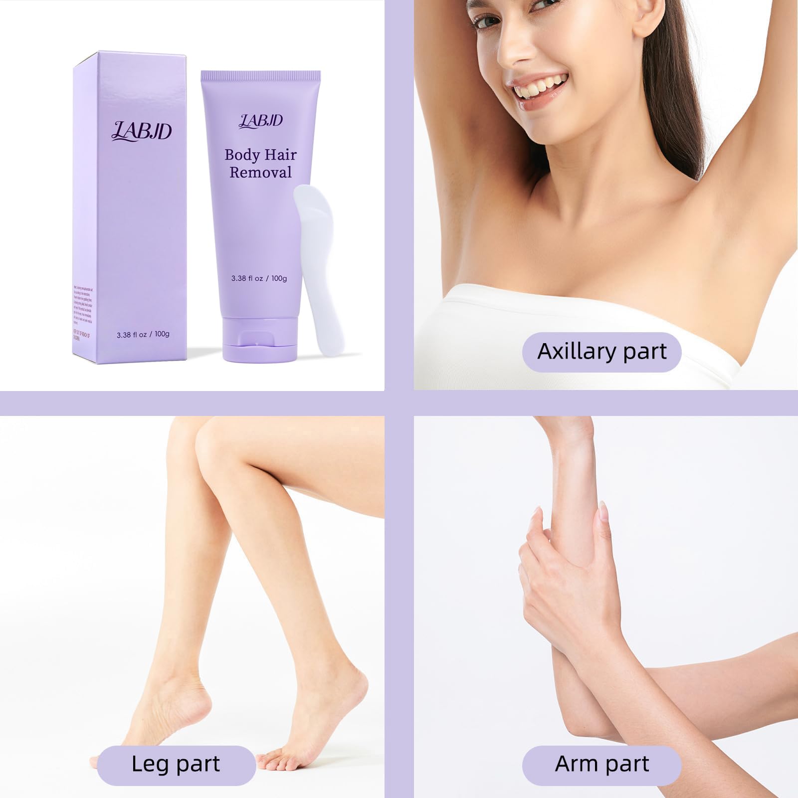 LABJD spatula applicator enabling mess-free cream application.