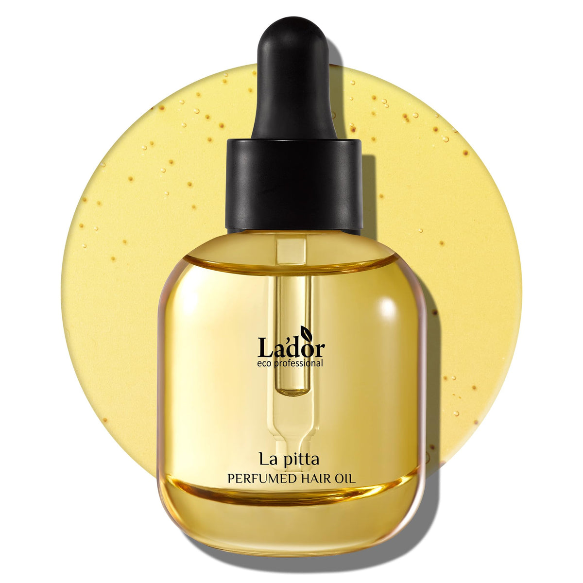 La'DOR perfume-aceite para cabello dañado con brillo sedoso.
