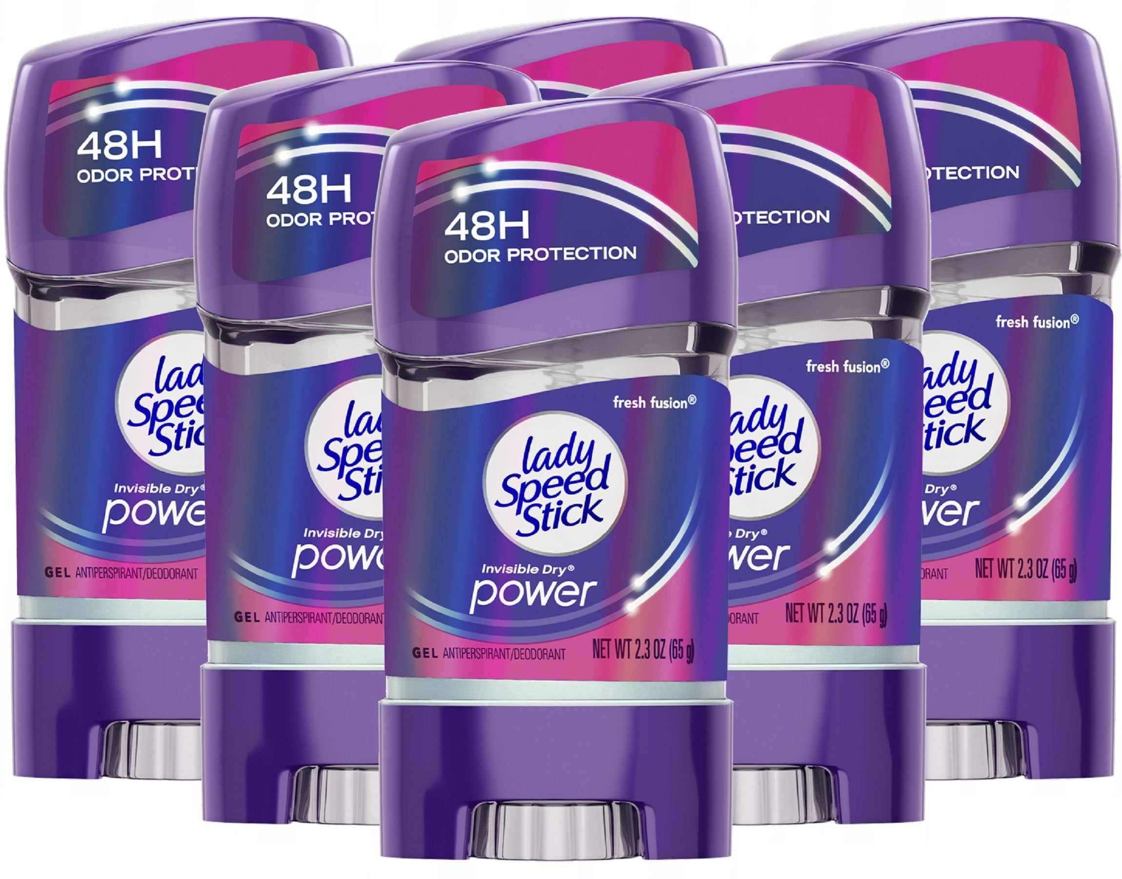 Lady Speed Stick Fusión Fresca, botella visible, protección duradera para todo el día.