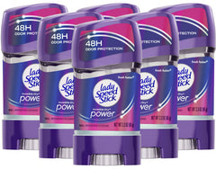 Lady Speed Stick Fusión Fresca, botella visible, protección duradera para todo el día.