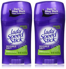 Lady Speed Stick Invisible Dry Powder Fresh two-pack packaging visual highlighting value and convenience.