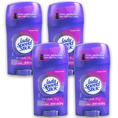 Lady Speed Stick Invisible Dry Shower Fresh ingredients card showcases gentle protection you can trust.