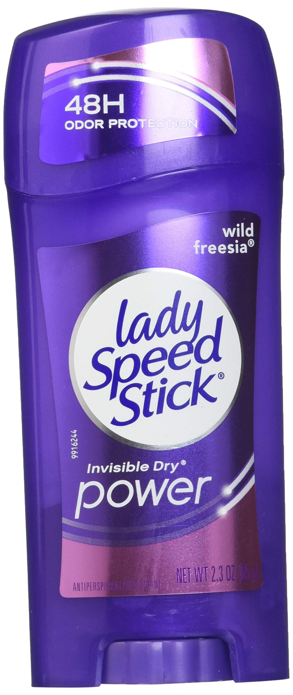 Lady Speed Stick Invisible Dry Wild Freesia en envase de 2,3 onzas para uso diario.