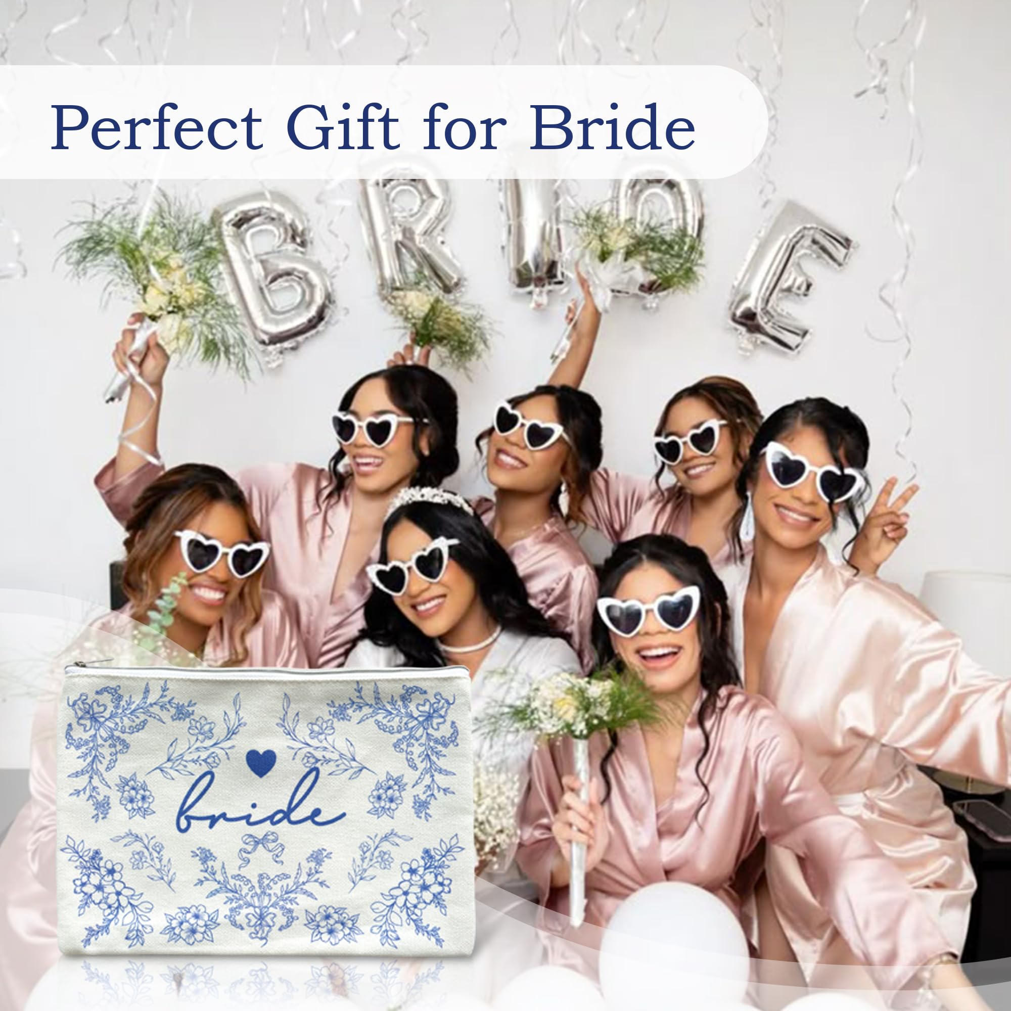 LADY&HOME Bride makeup bag open view demonstrates generous interior space for essentials.