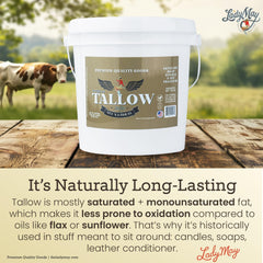 Lady May Tallow rendered fat texture for crafts and bases.