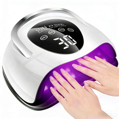 LadyMisty 268W UV LED nail lamp front view, fast gel curing.